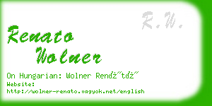 renato wolner business card